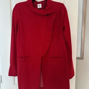 CAbi Red Celebration Trench Coat